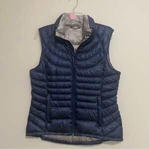 Bernardo Dk‎ Blue and Silver Goose Down Jacket Size Medium outter wear